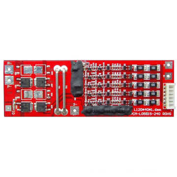 5s 15A PCM BMS for 18V 18.5V Li-ion/Lithium/ Li-Polymer 15V 16V LiFePO4 Battery Pack Size L120*W40*T7mm (PCM-L05S15-240)